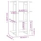 vidaXL Βιβλιοθήκη/Διαχωριστικό Χώρου Γκρι Sonoma 80 x 30 x 123,5 εκ.