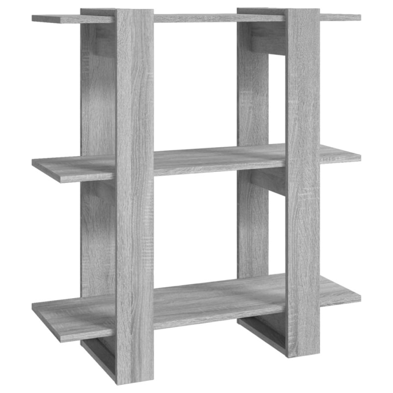 vidaXL Βιβλιοθήκη/Διαχωριστικό Χώρου Γκρι Sonoma 80 x 30 x 87 εκ.