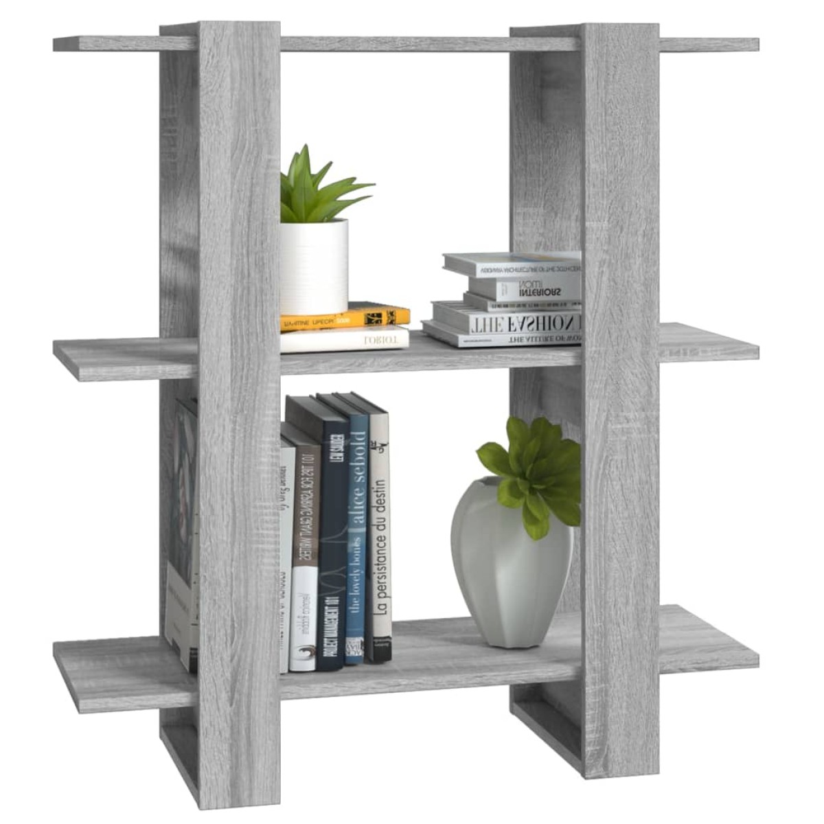 vidaXL Βιβλιοθήκη/Διαχωριστικό Χώρου Γκρι Sonoma 80 x 30 x 87 εκ.
