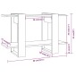 vidaXL Βιβλιοθήκη/Διαχωριστικό Χώρου Γκρι Sonoma 80x30x51 εκ.
