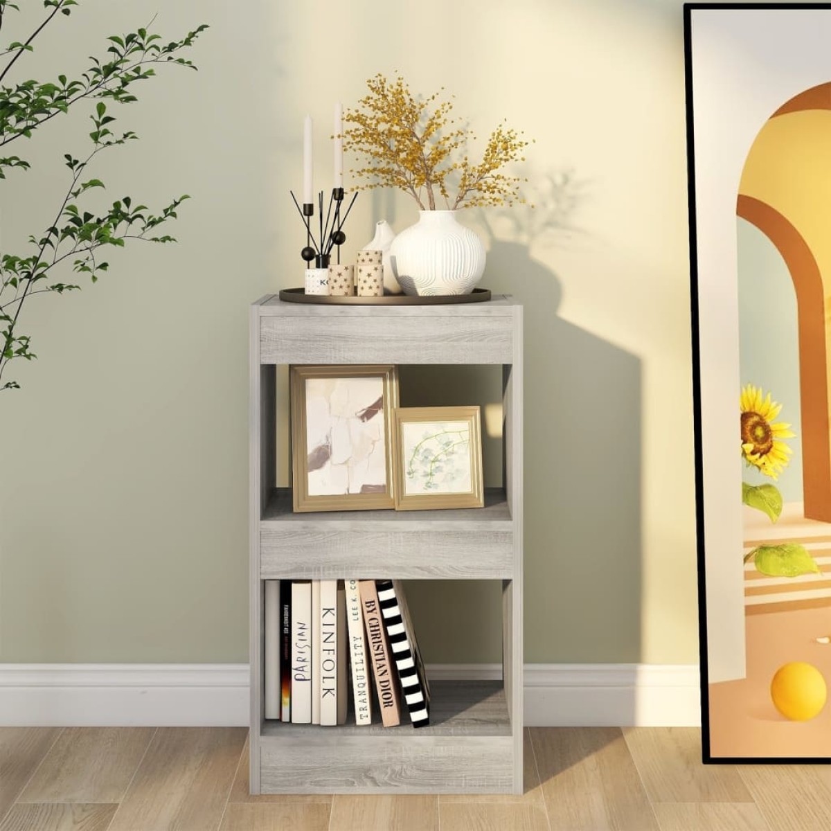 vidaXL Βιβλιοθήκη/Διαχωριστικό Χώρου Γκρι Sonoma 40x30x72 εκ.