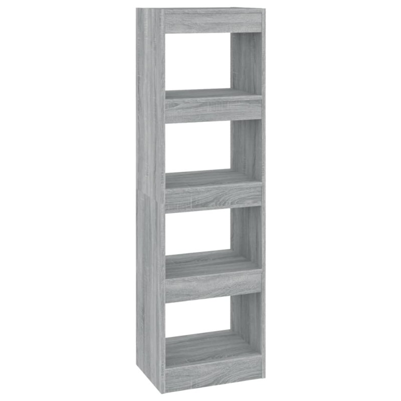 vidaXL Βιβλιοθήκη/Διαχωριστικό Χώρου Γκρι Sonoma 40x30x135 εκ.