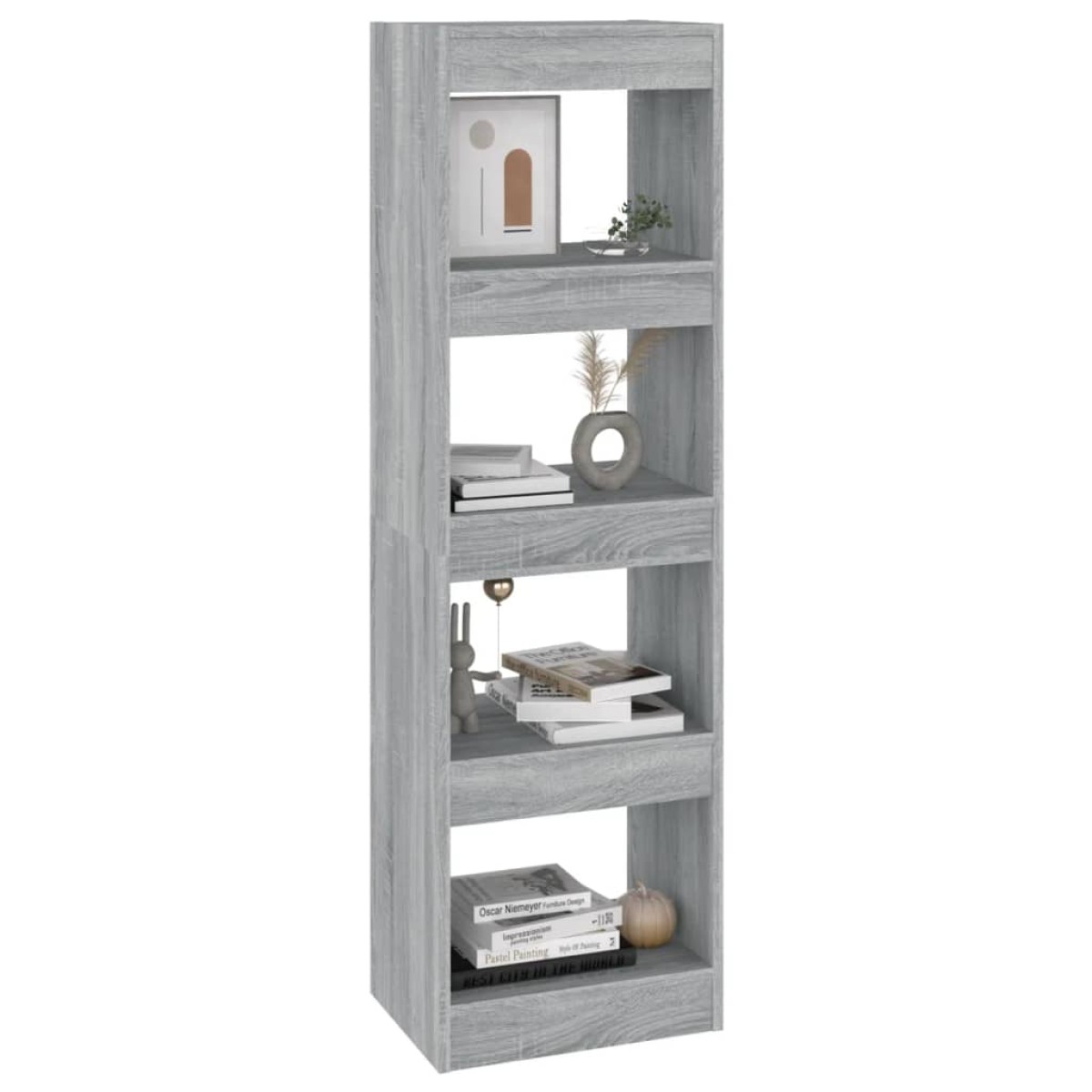 vidaXL Βιβλιοθήκη/Διαχωριστικό Χώρου Γκρι Sonoma 40x30x135 εκ.