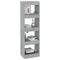 vidaXL Βιβλιοθήκη/Διαχωριστικό Χώρου Γκρι Sonoma 40x30x135 εκ.