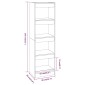vidaXL Βιβλιοθήκη/Διαχωριστικό Χώρου Γκρι Sonoma 40x30x135 εκ.