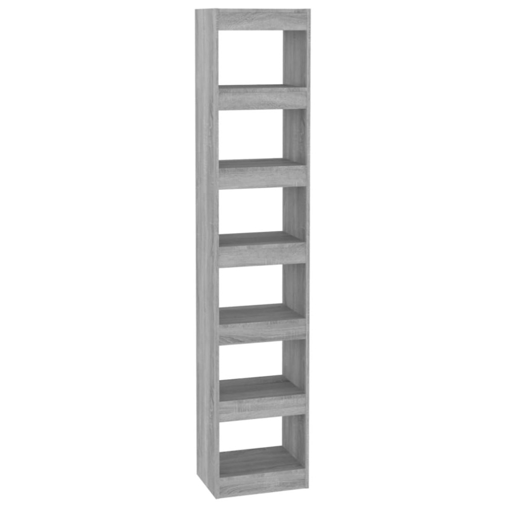 vidaXL Βιβλιοθήκη/Διαχωριστικό Χώρου Γκρι Sonoma 40x30x198 εκ.