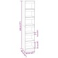 vidaXL Βιβλιοθήκη/Διαχωριστικό Χώρου Γκρι Sonoma 40x30x198 εκ.