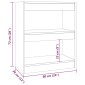 vidaXL Βιβλιοθήκη/Διαχωριστικό Χώρου Γκρι Sonoma 60x30x72 εκ.