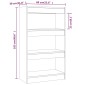 vidaXL Βιβλιοθήκη/Διαχωρ. Χώρου Καπνιστή Δρυς 60x30x103 εκ Μοριοσανίδα
