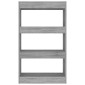 vidaXL Βιβλιοθήκη/Διαχωρ. Χώρου Γκρι Sonoma 60x30x103 εκ. Μοριοσανίδα