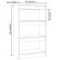 vidaXL Βιβλιοθήκη/Διαχωρ. Χώρου Γκρι Sonoma 60x30x103 εκ. Μοριοσανίδα