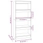 vidaXL Βιβλιοθήκη/Διαχωρ. Χώρου Γκρι Sonoma 60x30x135 εκ Επεξεργ. Ξύλο