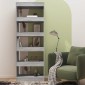 vidaXL Βιβλιοθήκη/Διαχωρ. Χώρου Γκρι Sonoma 60x30x166 εκ. Μοριοσανίδα