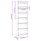 vidaXL Βιβλιοθήκη/Διαχωριστικό Χώρου Γκρι Sonoma 60x30x198 εκ.