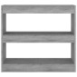 vidaXL Βιβλιοθήκη/Διαχωριστικό Χώρου Γκρι Sonoma 80 x 30 x 72 εκ.