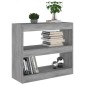 vidaXL Βιβλιοθήκη/Διαχωριστικό Χώρου Γκρι Sonoma 80 x 30 x 72 εκ.
