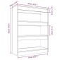 vidaXL Βιβλιοθήκη/Διαχωρ. Χώρου Καφέ Δρυς 80x30x103 εκ. Επεξεργ. Ξύλο