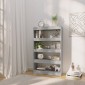vidaXL Βιβλιοθήκη/Διαχωρ. Χώρου Γκρι Sonoma 80x30x135 εκ. Μοριοσανίδα