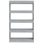 vidaXL Βιβλιοθήκη/Διαχωρ. Χώρου Γκρι Sonoma 80x30x135 εκ. Μοριοσανίδα
