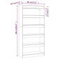 vidaXL Βιβλιοθήκη/Διαχωρ. Χώρου Γκρι Sonoma 80x30x166 εκ. Μοριοσανίδα