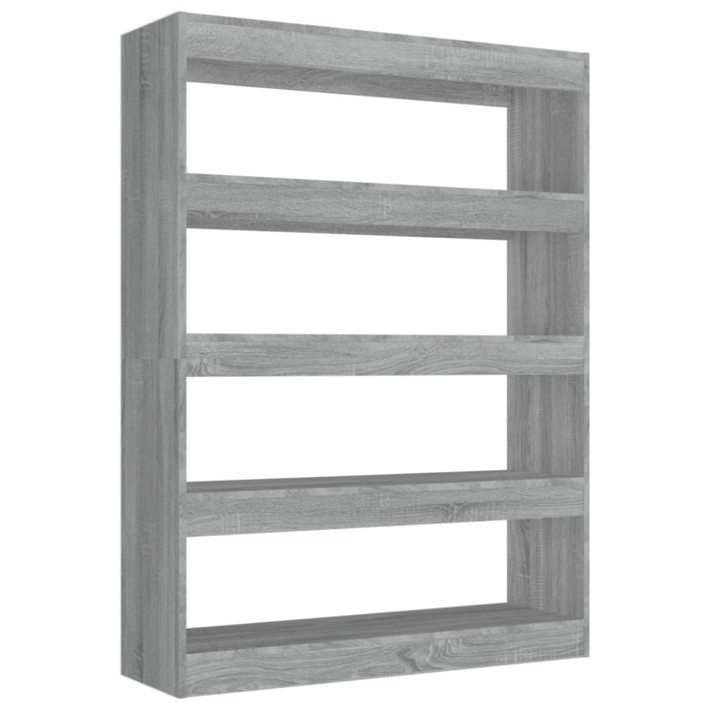 vidaXL Βιβλιοθήκη/Διαχωριστικό Χώρου Γκρι Sonoma 100x30x135 εκ.