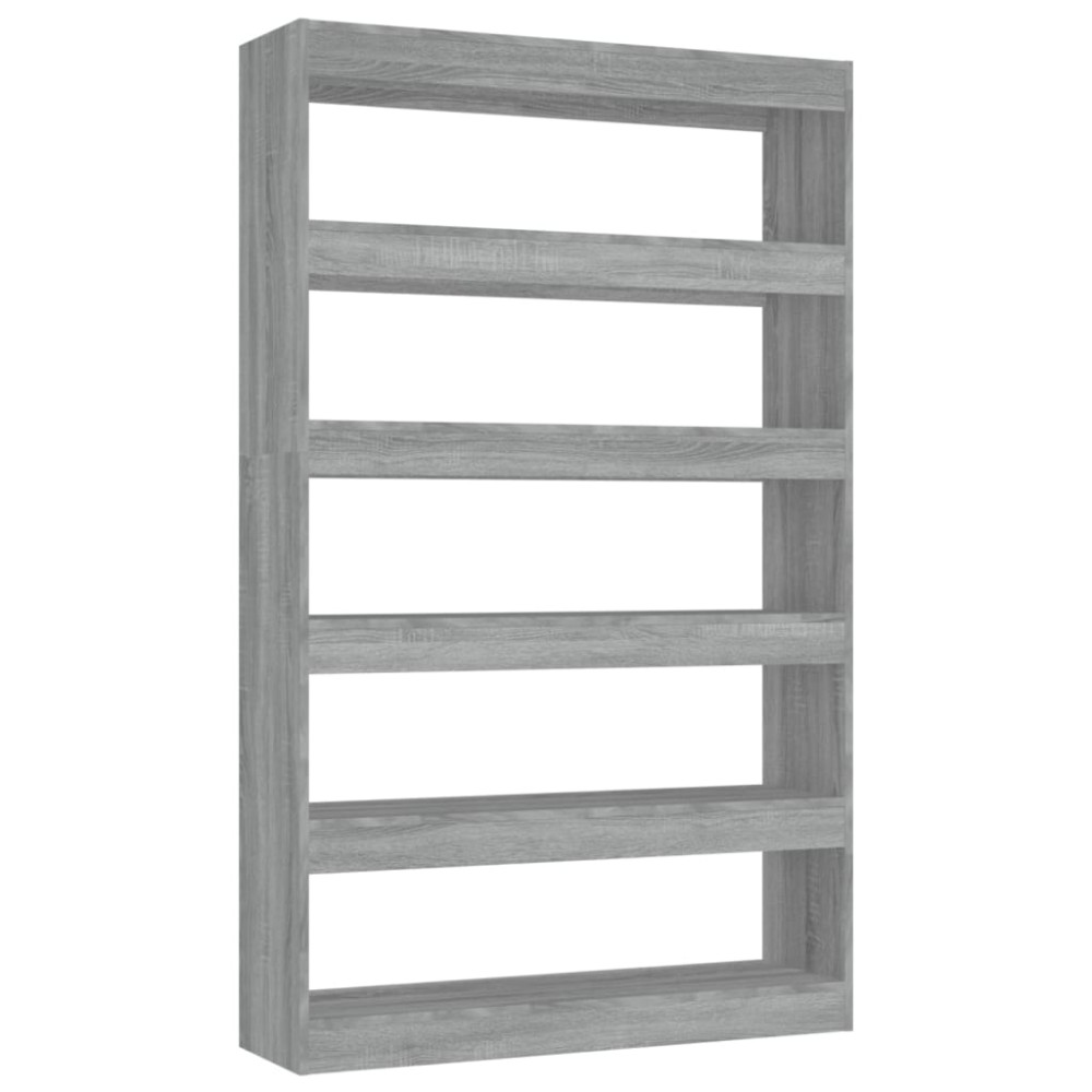 vidaXL Βιβλιοθήκη/Διαχωριστικό Χώρου Γκρι Sonoma 100x30x166 εκ.