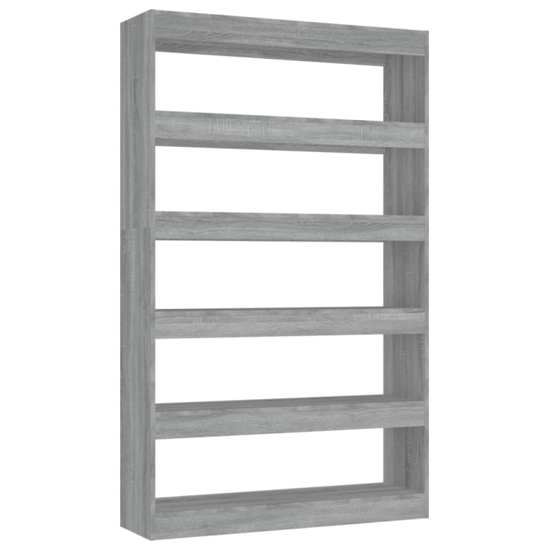 vidaXL Βιβλιοθήκη/Διαχωριστικό Χώρου Γκρι Sonoma 100x30x166 εκ.