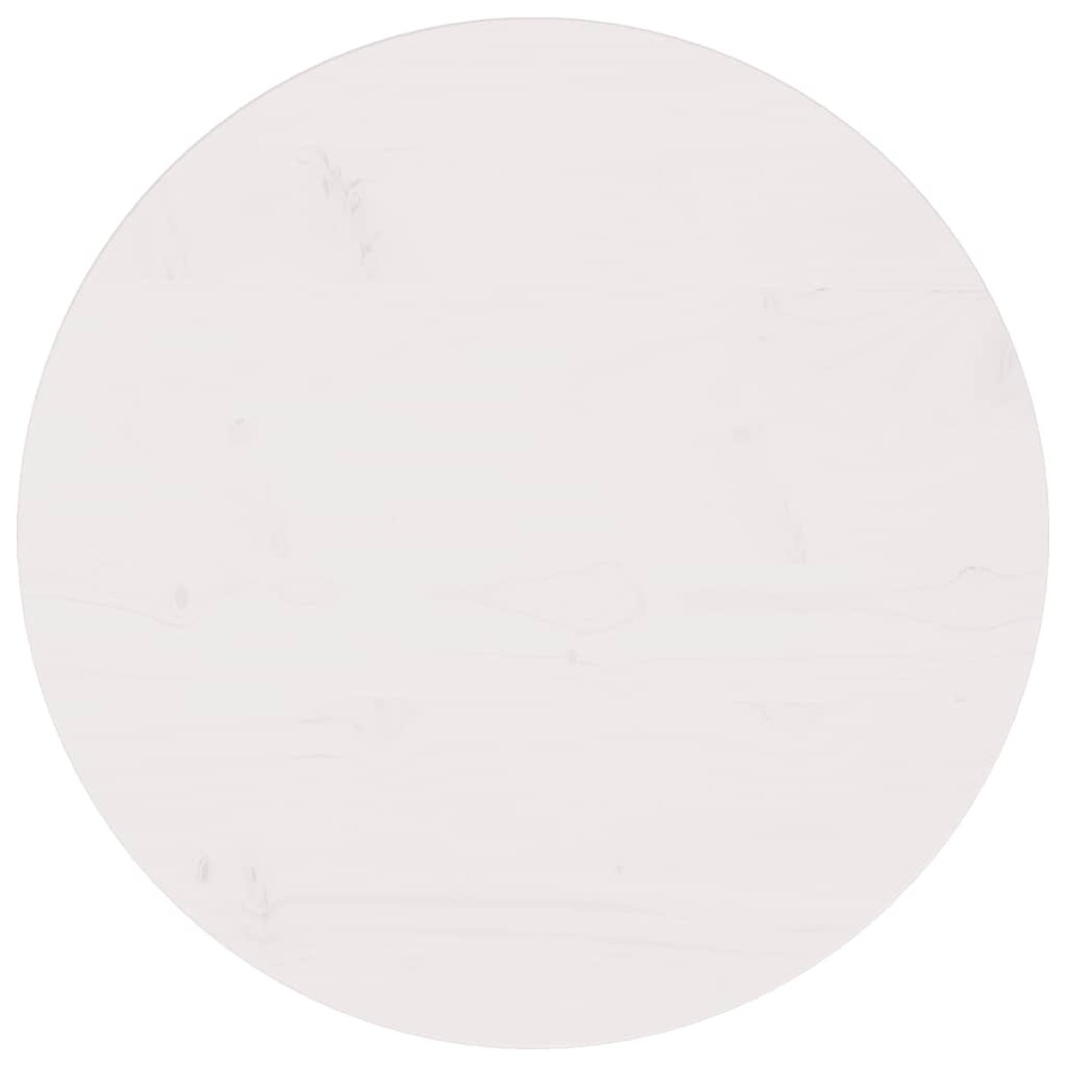 vidaXL Επιφάνεια Τραπεζιού Λευκή Ø60x2,5 εκ. από Μασίφ Ξύλο Πεύκου