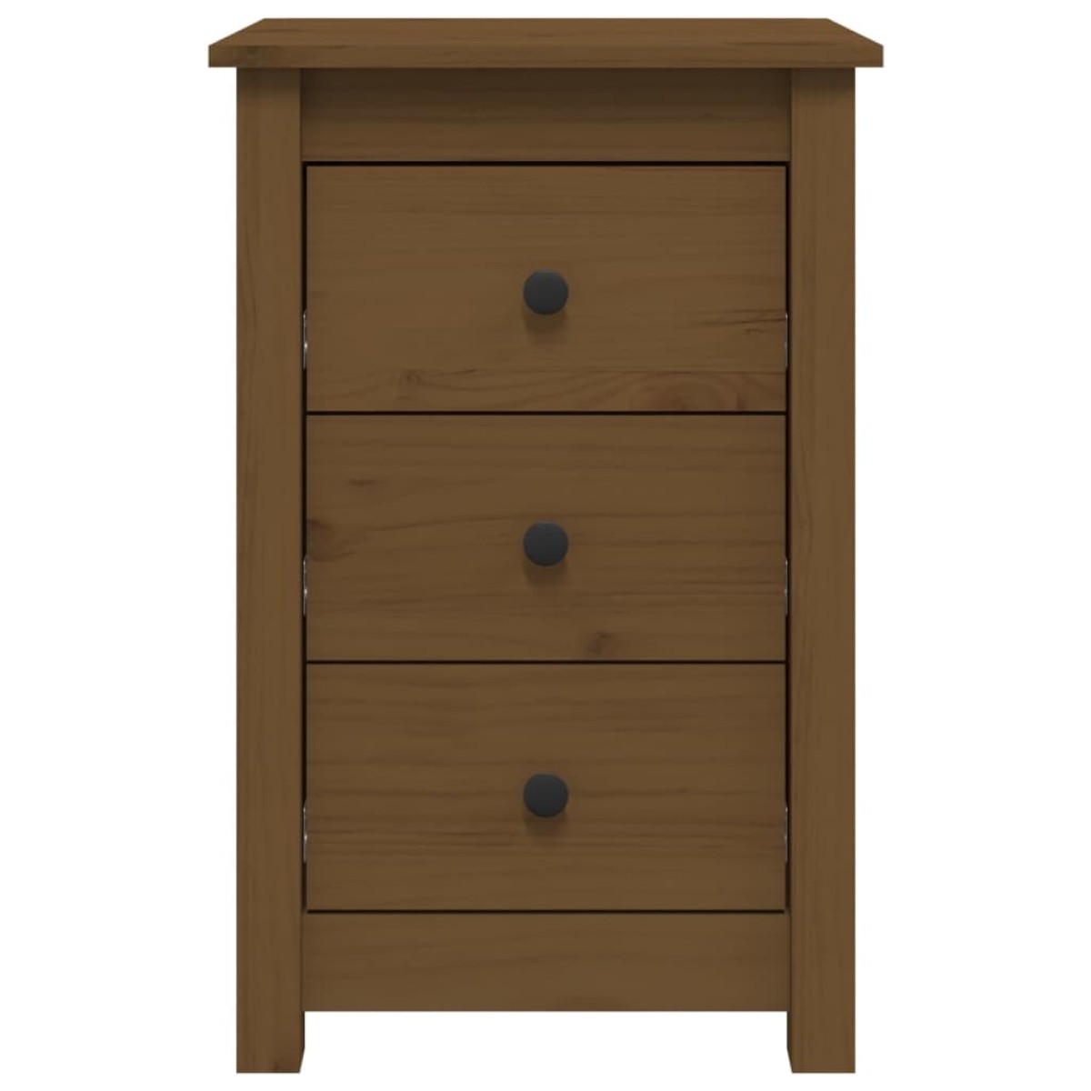 vidaXL Κομοδίνα 2 τεμ. Καφέ Μελί 40x35x61,5 εκ. από Μασίφ Ξύλο Πεύκου