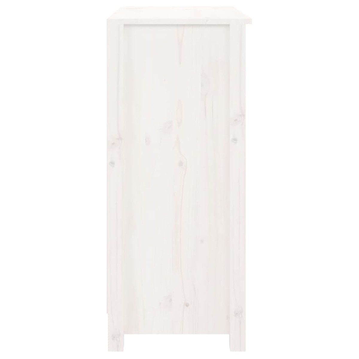 vidaXL Συρταριέρα Λευκή 70 x 35 x 80 εκ. από Μασίφ Ξύλο Πεύκου