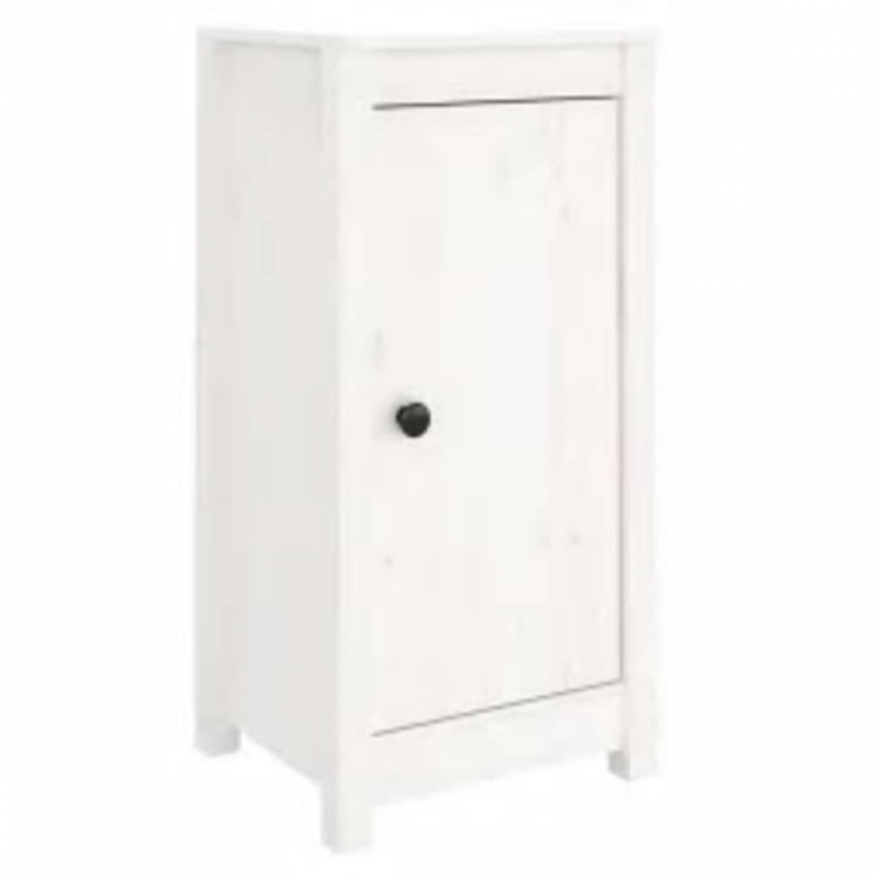 vidaXL Συρταριέρα Λευκή 39x35x80 εκ. από Μασίφ Ξύλο Πεύκου