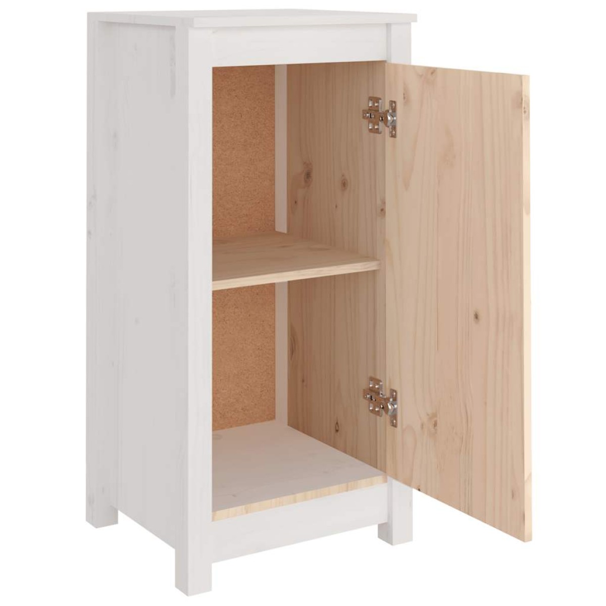 vidaXL Ντουλάπι Λευκό 40x35x80 εκ. από Μασίφ Ξύλο Πεύκου