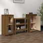 vidaXL Συρταριέρες 2 τεμ. Καφέ Μελί 40x35x80 εκ. από Μασίφ Ξύλο Πεύκου