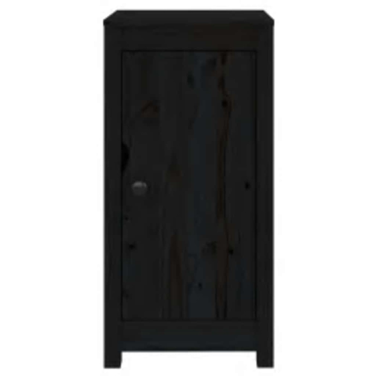 vidaXL Ντουλάπια 2 τεμ. Μαύρα 40x35x80 εκ. από Μασίφ Ξύλο Πεύκου
