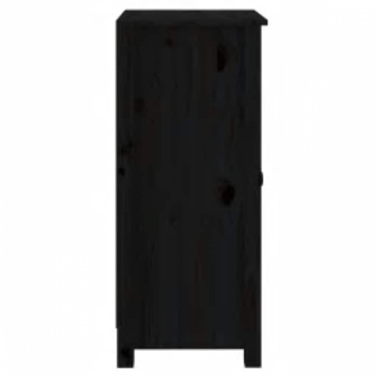 vidaXL Ντουλάπια 2 τεμ. Μαύρα 40x35x80 εκ. από Μασίφ Ξύλο Πεύκου