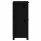 vidaXL Ντουλάπια 2 τεμ. Μαύρα 40x35x80 εκ. από Μασίφ Ξύλο Πεύκου