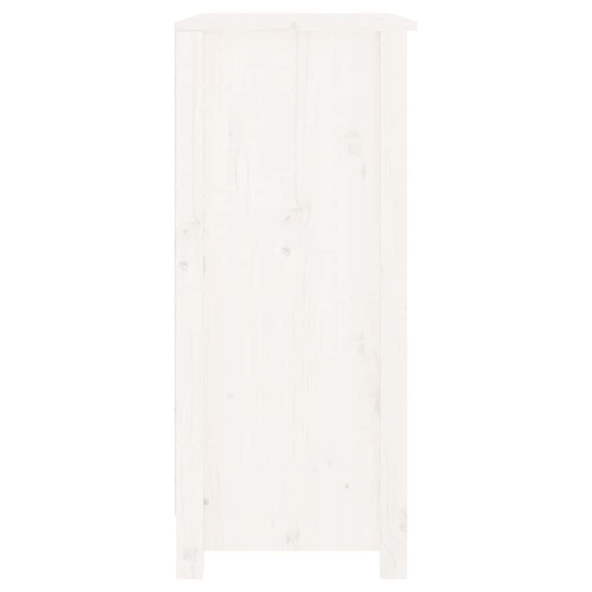 vidaXL Συρταριέρα Λευκή 70 x 35 x 80 εκ. από Μασίφ Ξύλο Πεύκου