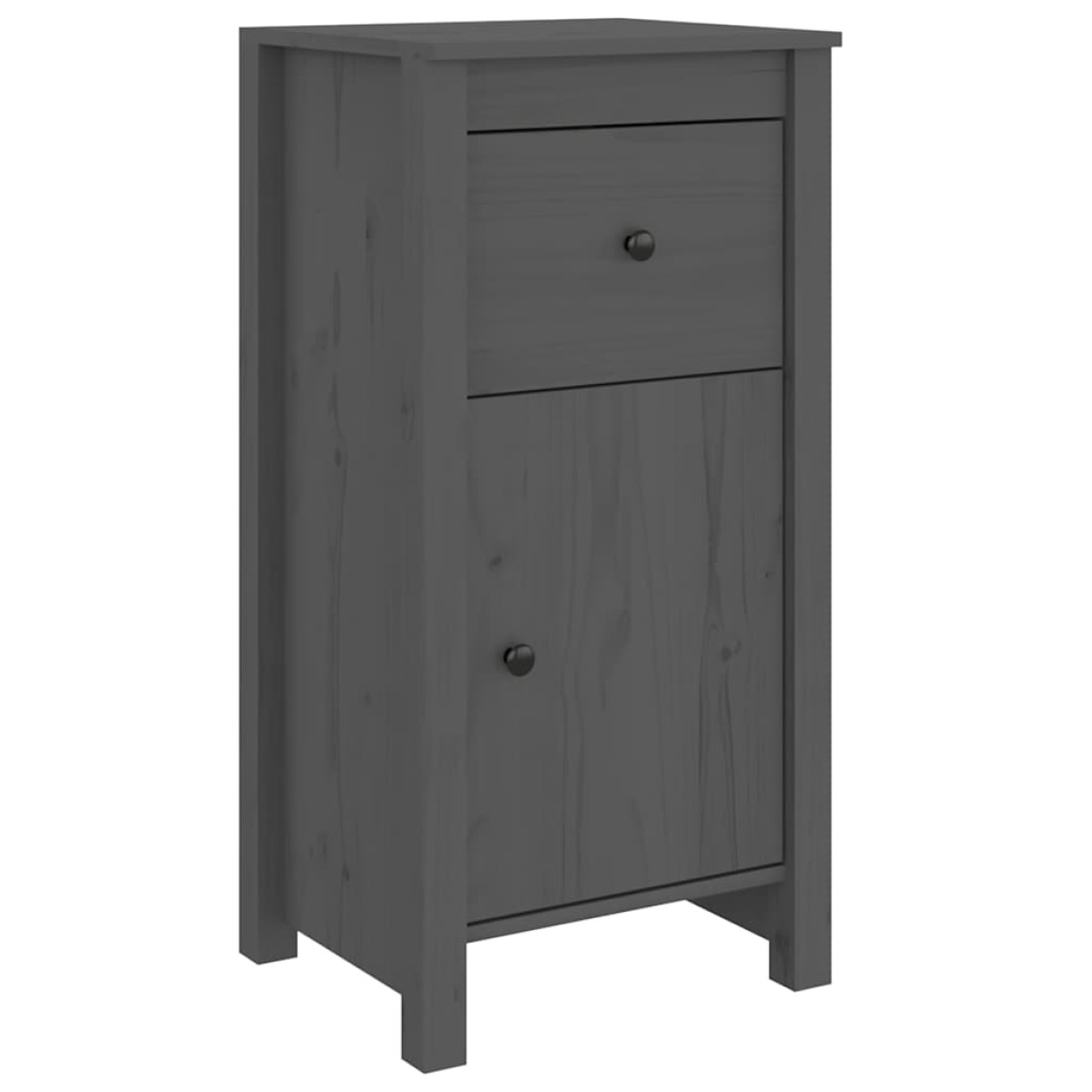 vidaXL Συρταριέρες 2 τεμ. Γκρι 40 x 35 x 80 εκ. από Μασίφ Ξύλο Πεύκου