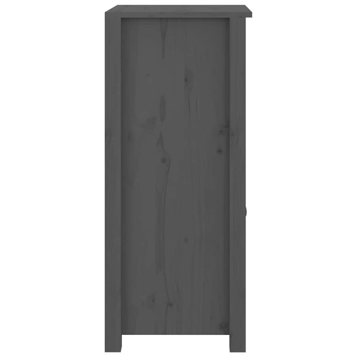 vidaXL Συρταριέρες 2 τεμ. Γκρι 40 x 35 x 80 εκ. από Μασίφ Ξύλο Πεύκου