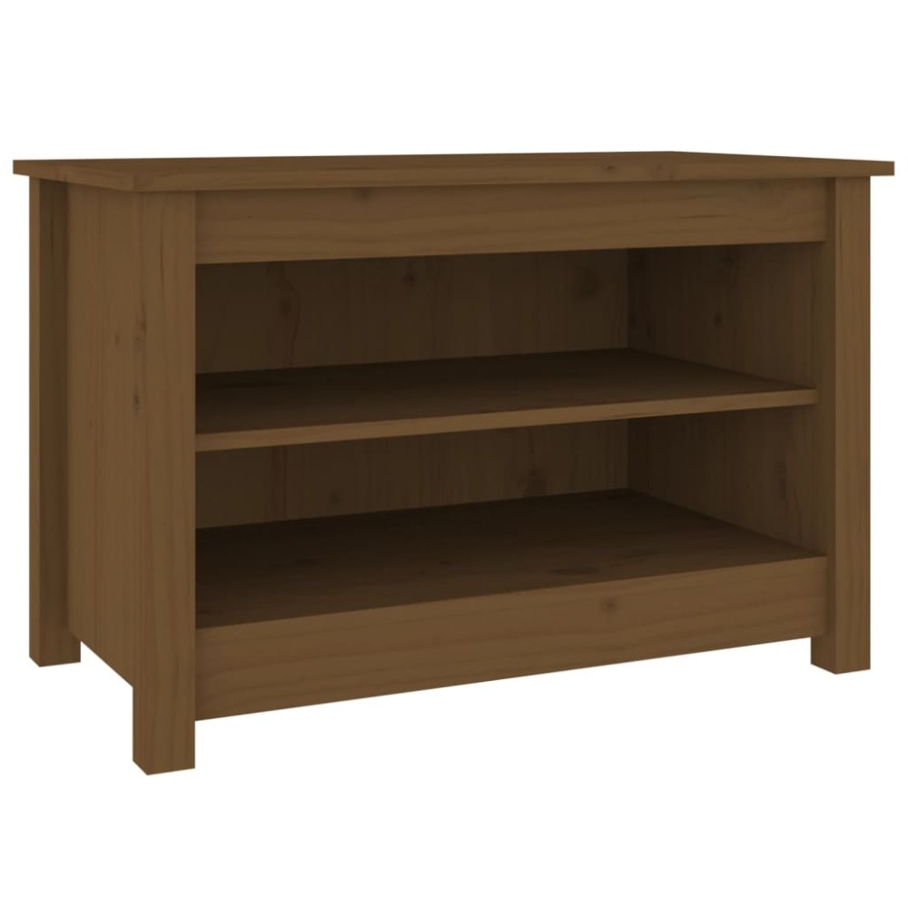 vidaXL Παπουτσοθήκη Μελί 70 x 38 x 45,5 εκ. από Μασίφ Ξύλο Πεύκου