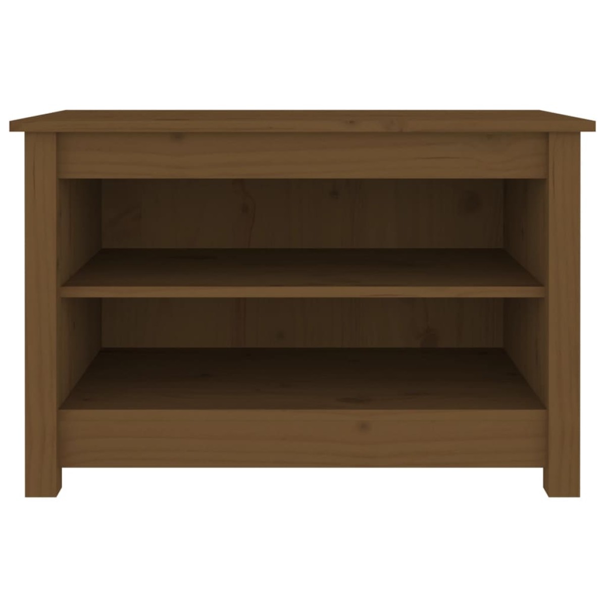 vidaXL Παπουτσοθήκη Μελί 70 x 38 x 45,5 εκ. από Μασίφ Ξύλο Πεύκου