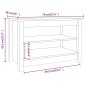vidaXL Παπουτσοθήκη Μελί 70 x 38 x 45,5 εκ. από Μασίφ Ξύλο Πεύκου