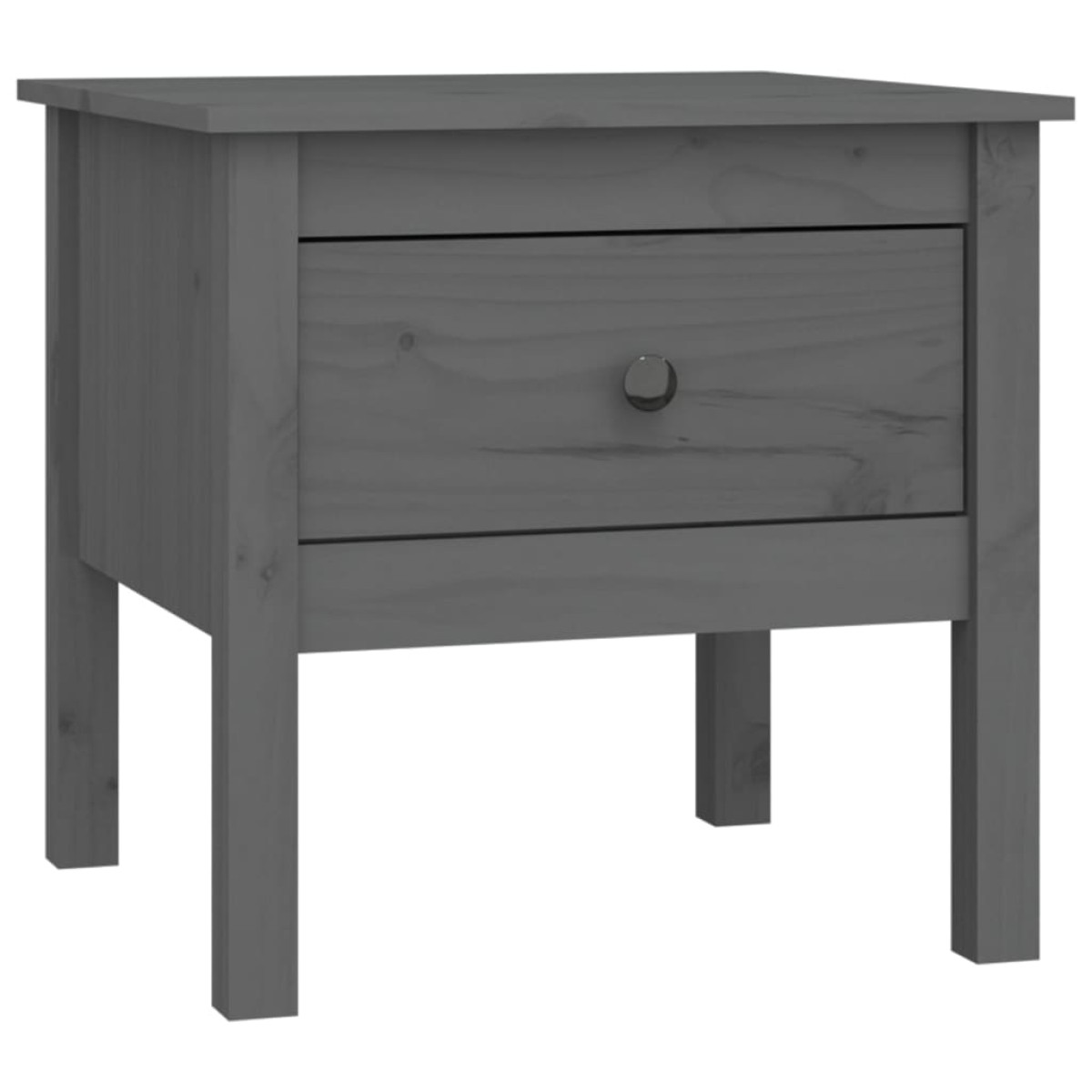 vidaXL Βοηθητικό Τραπέζι Γκρι 50x50x49 εκ. από Μασίφ Ξύλο Πεύκου
