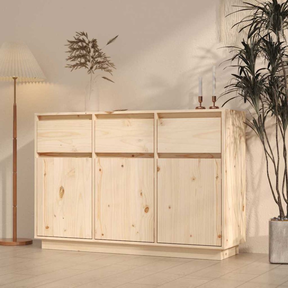 vidaXL Μπουφές 111 x 36 x 75 εκ. από Μασίφ Ξύλο Πεύκου
