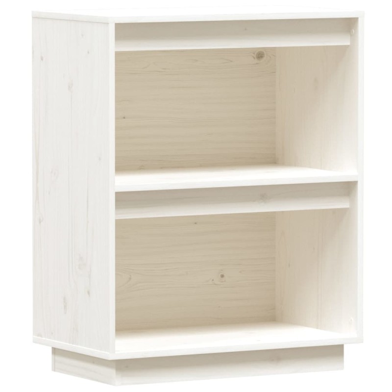 vidaXL Ντουλάπι Κονσόλα Λευκό 60 x 34 x 75 εκ. από Μασίφ Ξύλο Πεύκου
