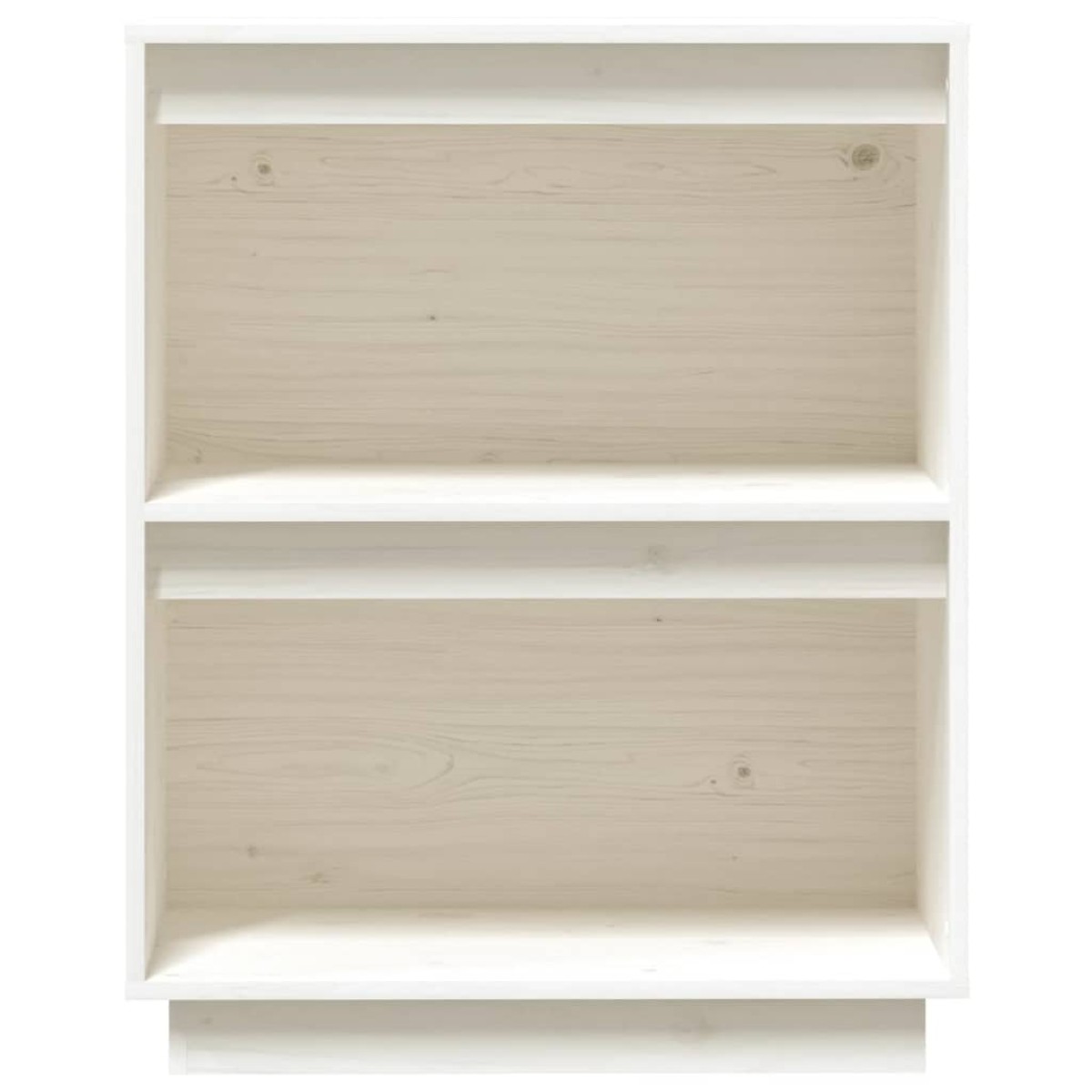 vidaXL Ντουλάπι Κονσόλα Λευκό 60 x 34 x 75 εκ. από Μασίφ Ξύλο Πεύκου