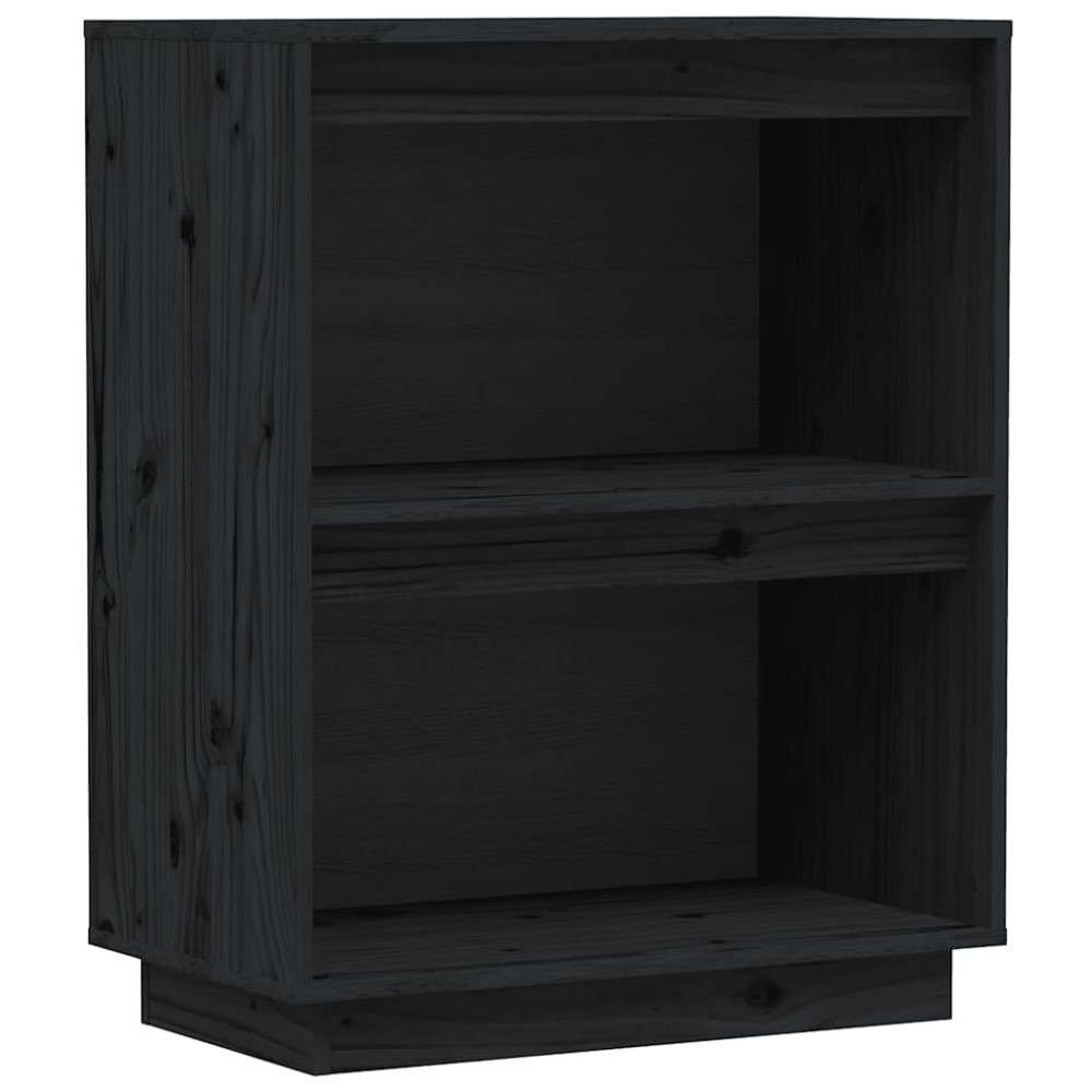 vidaXL Ντουλάπι Κονσόλα Μαύρο 60 x 34 x 75 εκ. από Μασίφ Ξύλο Πεύκου