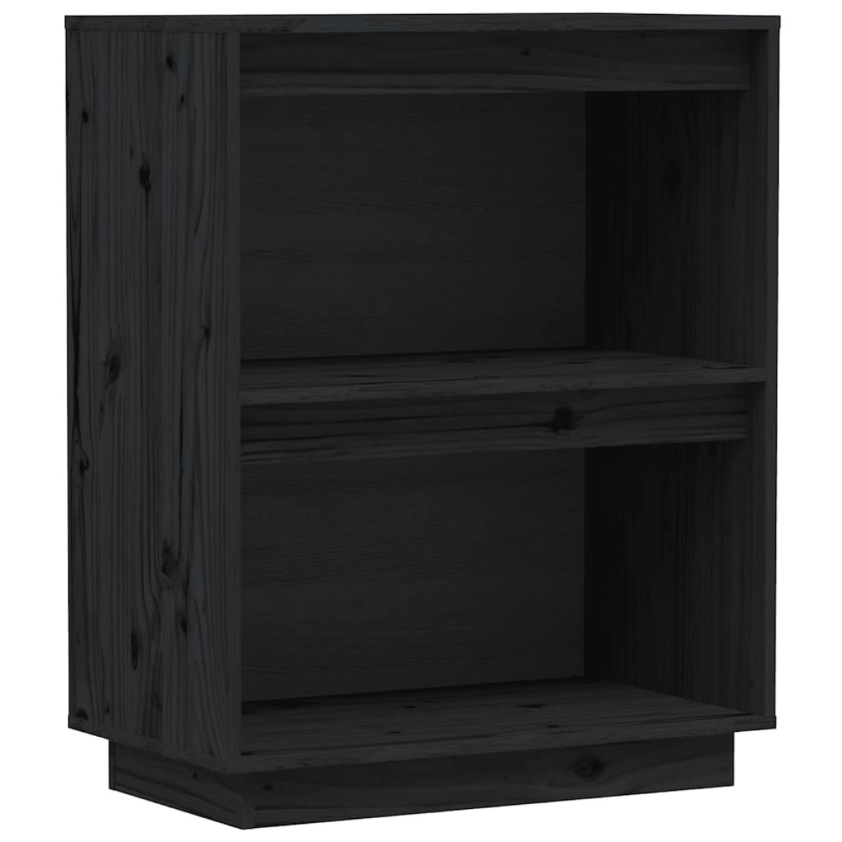 vidaXL Ντουλάπι Κονσόλα Μαύρο 60 x 34 x 75 εκ. από Μασίφ Ξύλο Πεύκου