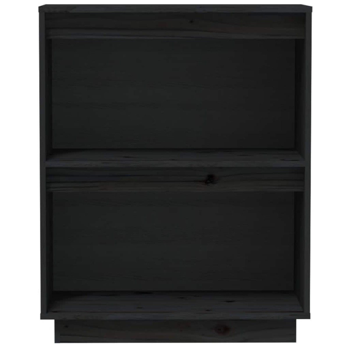 vidaXL Ντουλάπι Κονσόλα Μαύρο 60 x 34 x 75 εκ. από Μασίφ Ξύλο Πεύκου