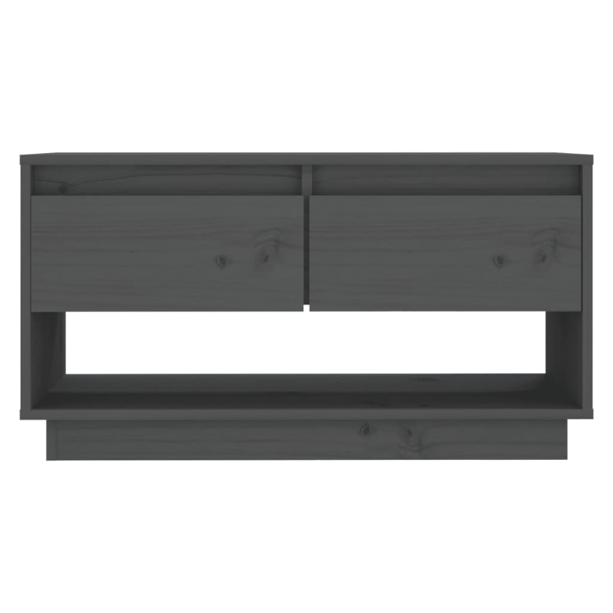 vidaXL Έπιπλο Τηλεόρασης Γκρι 74 x 34 x 40 εκ. από Μασίφ Ξύλο Πεύκου